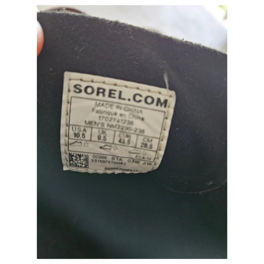 Sorel‎ Chukka Moc Boots Mens 10.5 Brown Lace Up Waterproof EUC